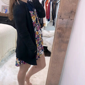 Time & Tru black knit sweater cardigan with pockets size small